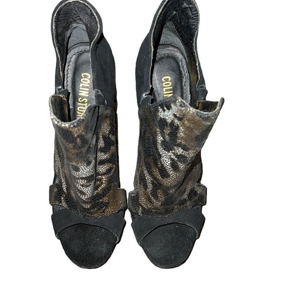 Colin Stuart Black Suede Sandals Size 8.5 B - Picture 1 of 6